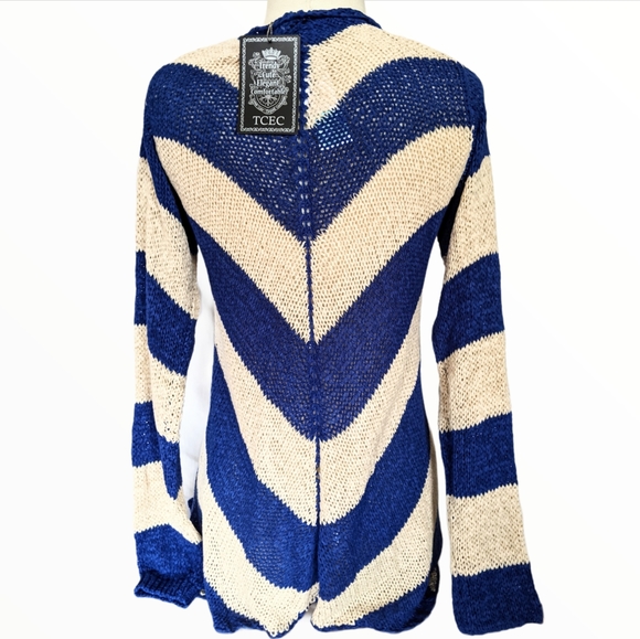 NWT TCEC Roxana chevron knit cardigan - Picture 3 of 3